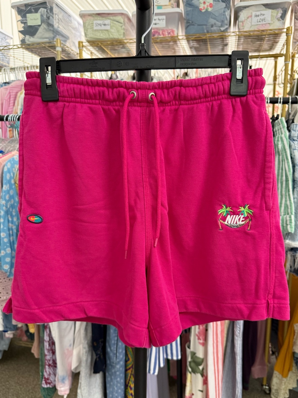 Nike Athletic Shorts in Hot Pink with Palm Logo